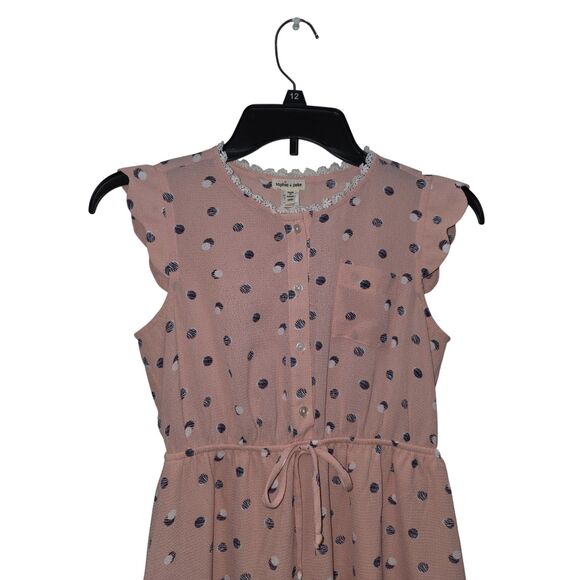 Sophia + Zeke Pink Polka Dot Dress – Girls Size 12 - Picture 6 of 9